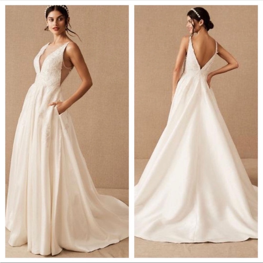 BHLDN JENNY BY JENNY YOO IVORY EDEN GOWN Size 2 BRAND NEW